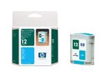 HP No.12 Cyan Ink Cartridge (3,300 Pages)