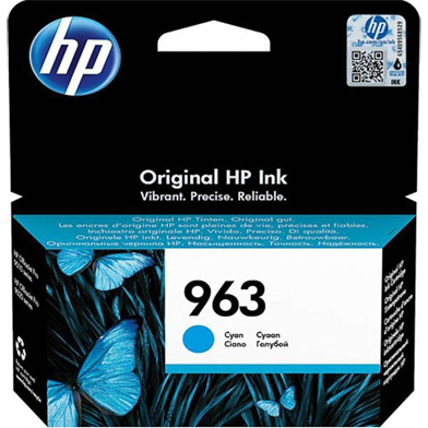 HP 3JA23AE 963 Cyan Ink Cartridge (700 Pages)