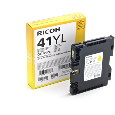 Ricoh 405768 Yellow GC41YL Gel Toner Cartridge (400 pages)