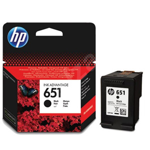 HP #651 Black Ink Cartridge (600 Pages)