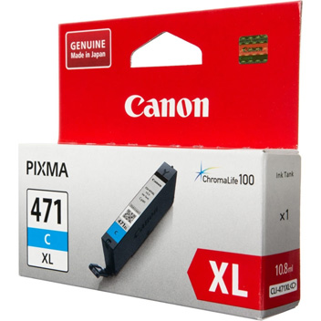 Canon CLI471XLC CLI-471XLC Cyan Ink Cartridge (665 Pages)