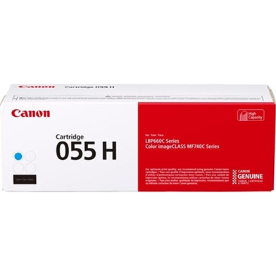 Canon CCRG055HC 055 High Capacity Cyan Toner Cartridge (5,900 Pages)