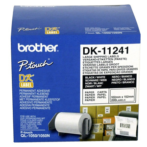 Brother DK11241 102 x 152mm Shipping Labels (200 Labels)