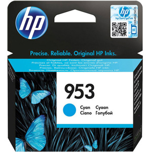 HP F6U16AE 953XL High Yield Cyan Ink Cartridge (1,600 Pages)