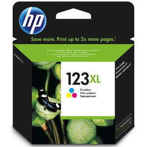 HP 123XL High Yield Tri-Colour Ink Cartridge