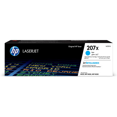 HP W2211X 207X High Capacity Cyan Toner Cartridge (2,450 Pages)