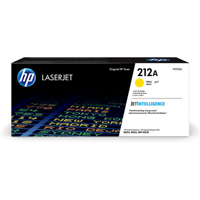 HP W2122A 212A Yellow  Original LaserJet Toner Cartridge (4,500 Pages)