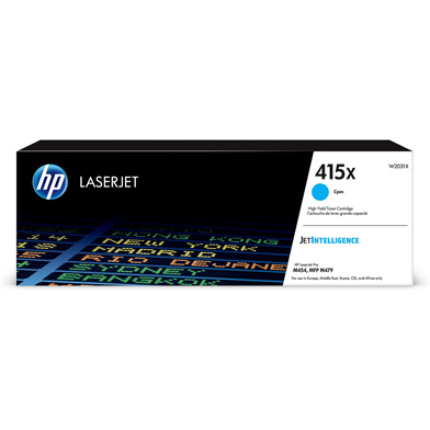 HP W2031X 415X Cyan High Yield Toner Cartridge (6,000 Pages)