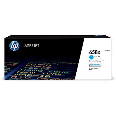 HP W2001X 658X High Yield Cyan Toner Cartridge (28,000 Pages)