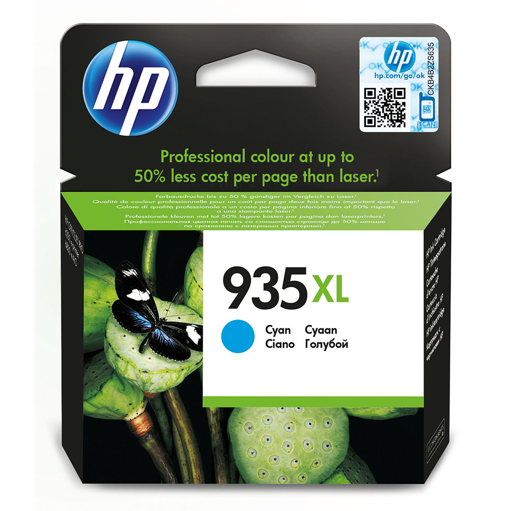 HP C2P24AE 935XL High Cap Cyan Ink Cartridge (825 pages)