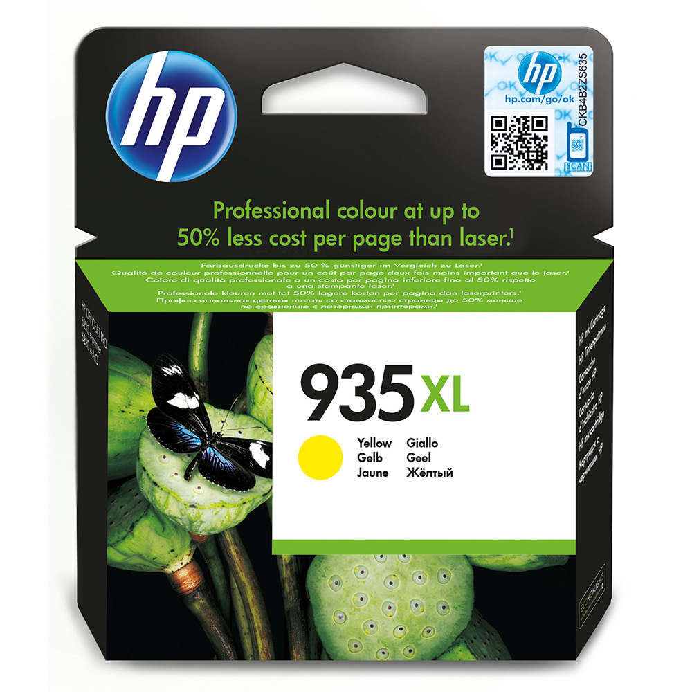 HP C2P26AE 935XL High Cap Yellow Ink Cartridge (825 pages)