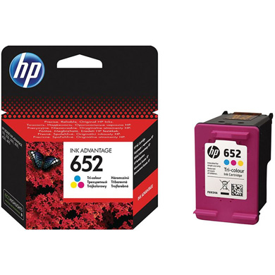 HP F6V24AE No.652 Tri-colour Original Ink Advantage Cartridge