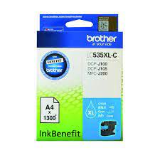 Brother LC535XLC High Yield Cyan Ink Cartridge (1,300 pages)