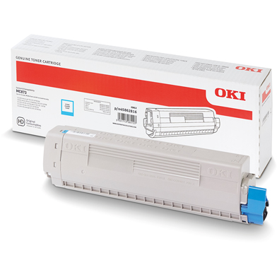 OKI 45862816 /45862847 Cyan Toner Cartridge (10,000 Pages)