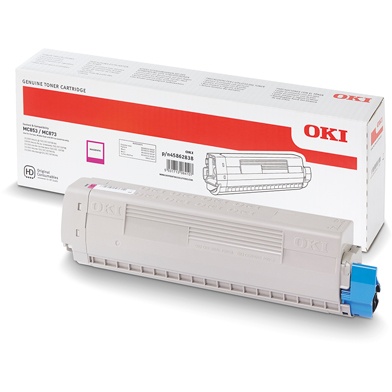 OKI 45862850 MC853 Magenta Toner Cartridge (7,300 pages) 