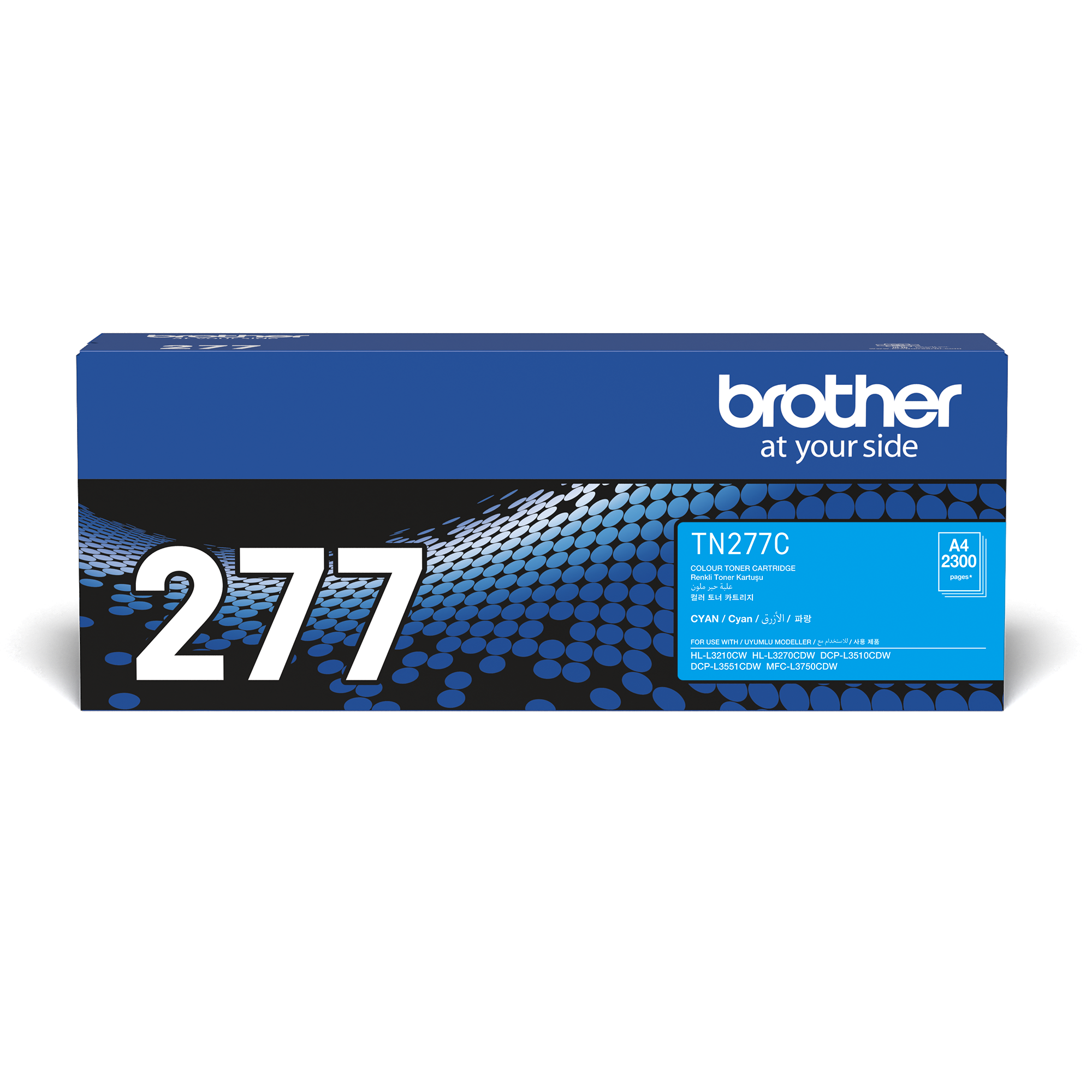 Brother TN-277C TN277C Cyan Toner Cartridge (2,300 Pages)