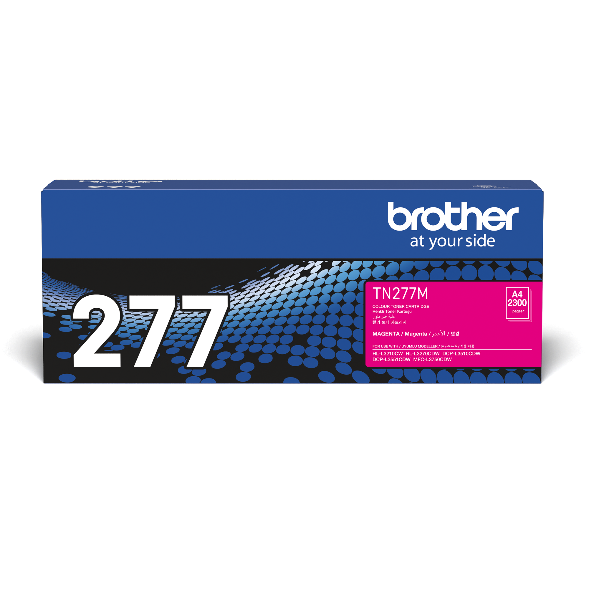 Brother TN-277M TN277M Magenta Toner Cartridge (2,300 Pages)