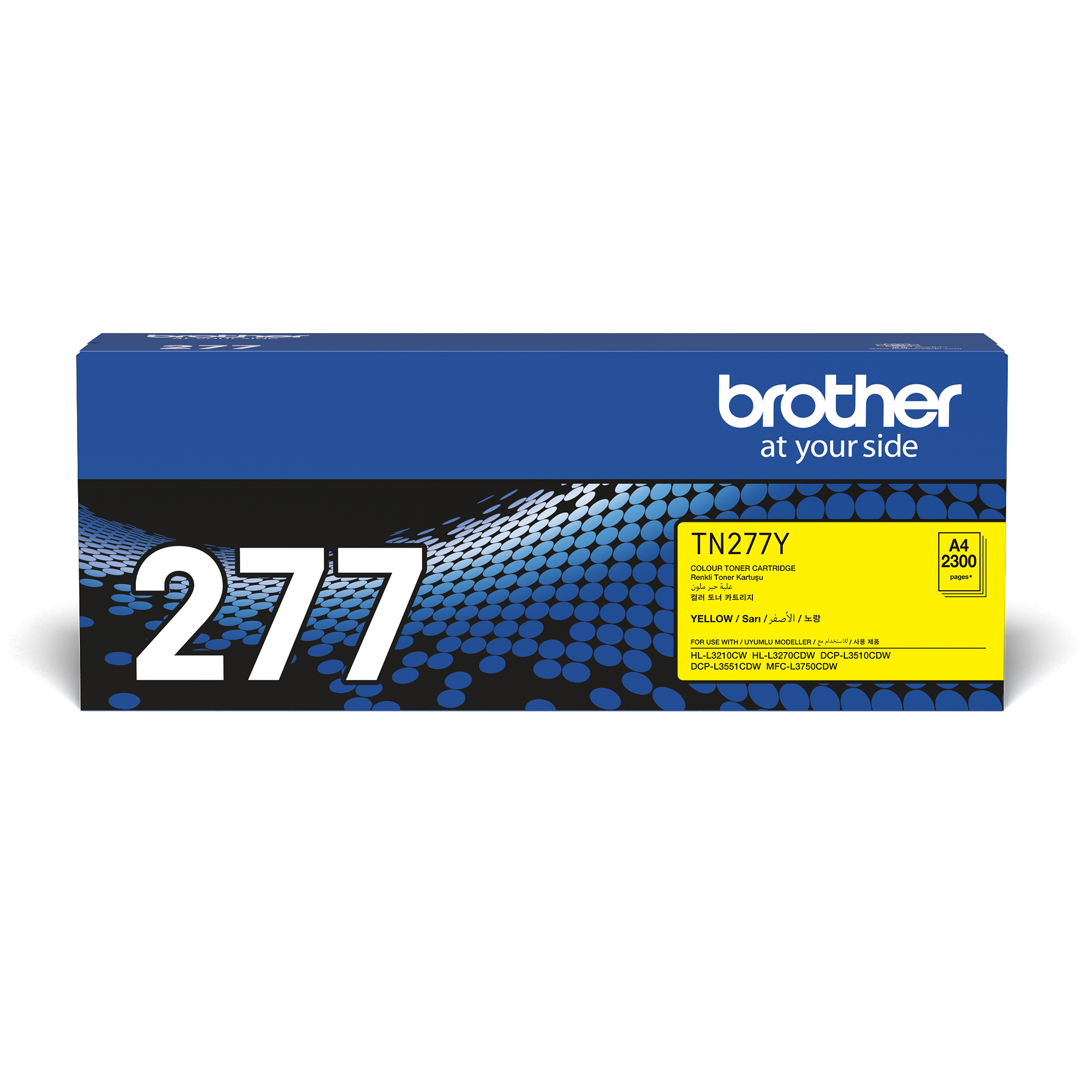 Brother TN277Y TN277Y Yellow Toner Cartridge (2,300 Pages)