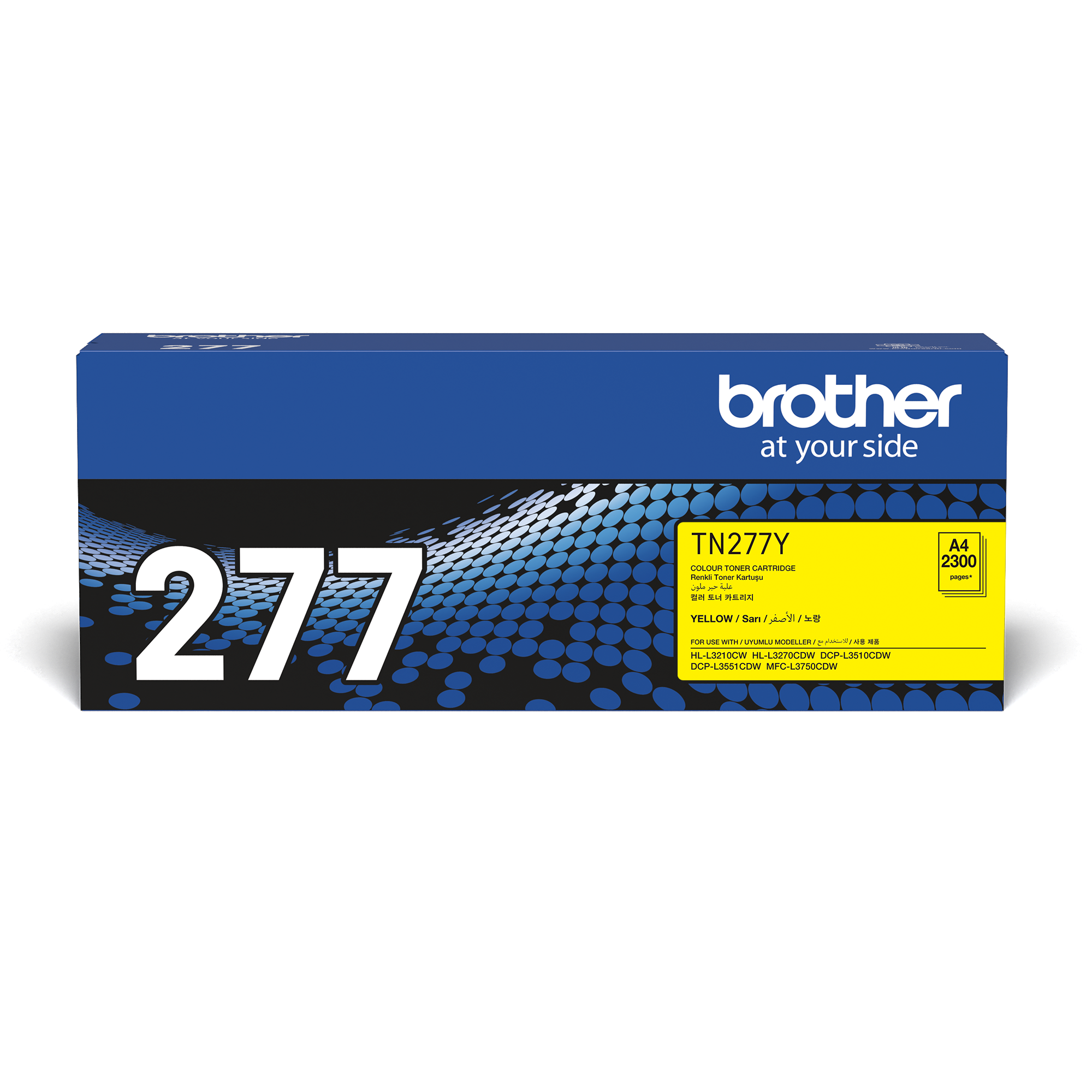 Brother TN-277Y TN277Y Yellow Toner Cartridge (2,300 Pages)