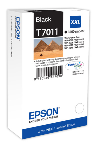 T7011 Black XXL Ink Cartridge (3,400 Pages)
