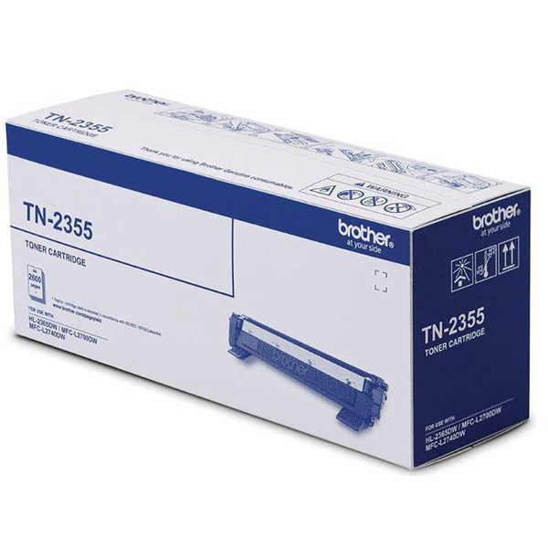 Genuine Brother TN2355 TN-2355 Toner Cartridge (2600 PAGES) for Brother  HL-L2365, MFC-L2700, MFC-L2740 Printers