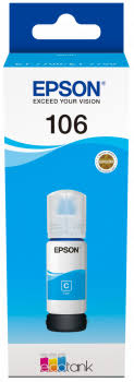 Genuine Epson 106 Cyan Ink Bottle (70ml)