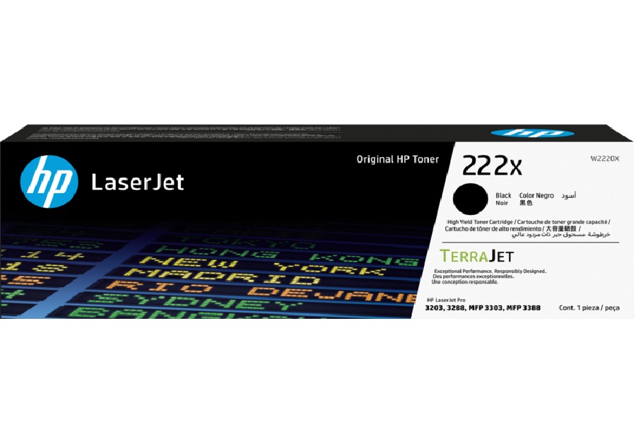 HP 222X High Yield Black LaserJet Toner Cartridge (3,200 pages)