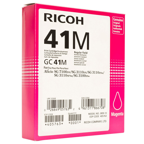 Magenta GC41M Gel Toner Cartridge (2200 pages)