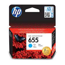 HP No 655 Cyan Ink Cartridge (600 Pages)