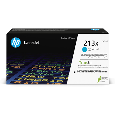 HP 213X Cyan Toner Cartridge (6,000 Pages)