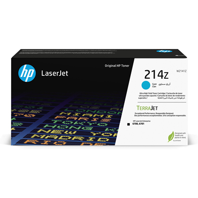 Genuine HP 214Z Ultra High Capacity Cyan Toner Cartridge (26,000 Pages)