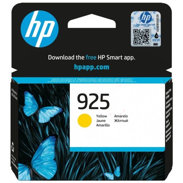 HP 925 Yellow Original Ink Cartridge (400 pages)