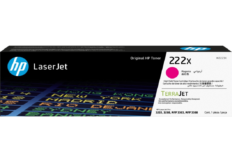 HP 222X High Yield Magenta LaserJet Toner Cartridge (2,500 pages)