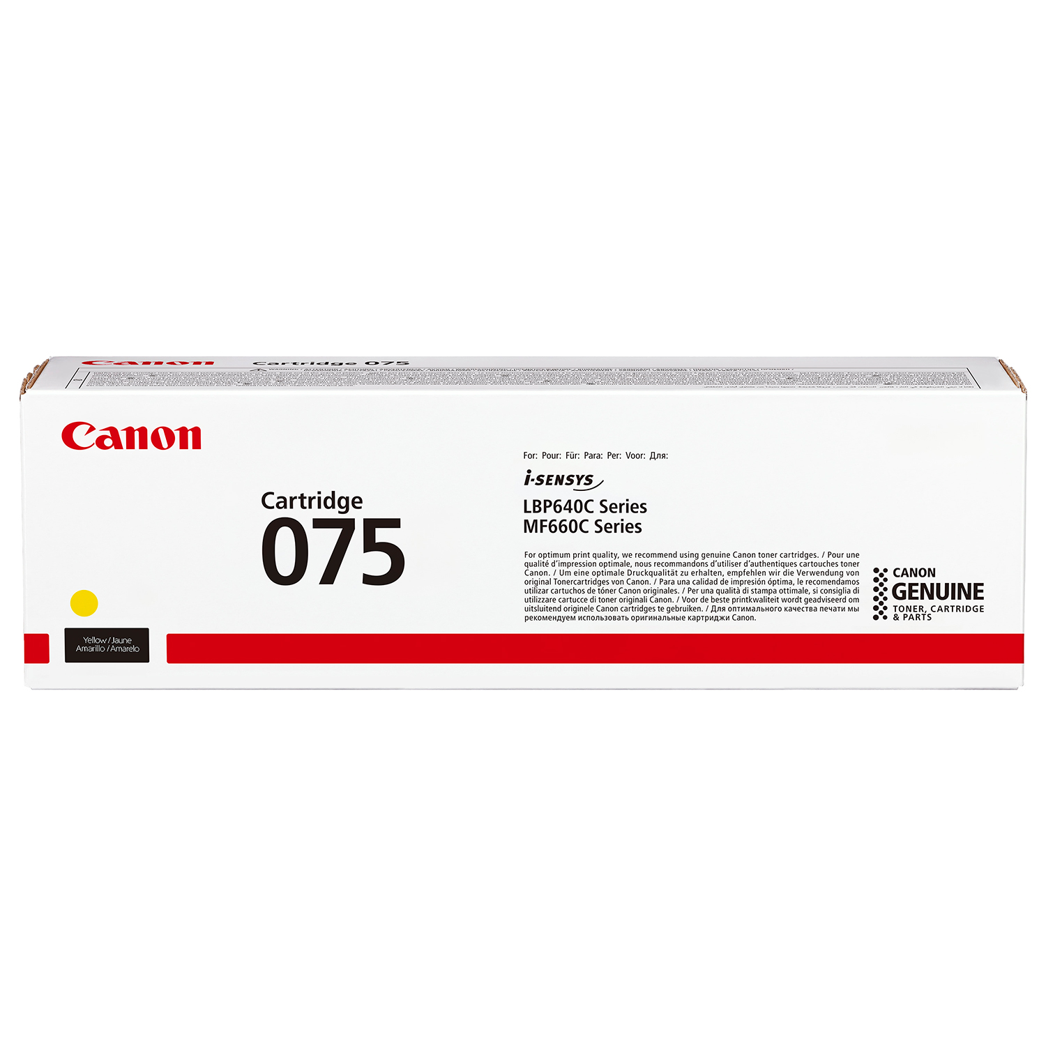 Canon 075 Yellow Toner Cartridge (1,300 Pages)